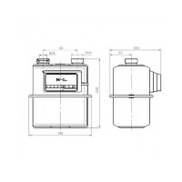 Счетчик газовый мембранный ELSTER BK-G4 M резьба 3/4
